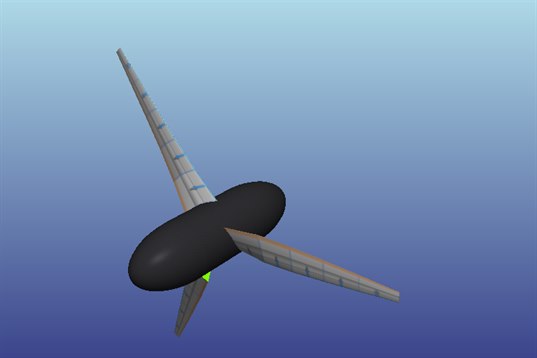 rotor eolien tripale de 4 metres modelise dans le concepteur Heliciel avant calcul CFD