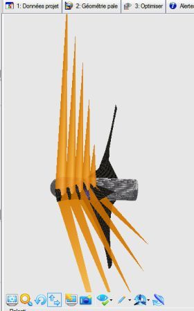 torque and drag on a small wind turbine in heliciel propeller simulation software