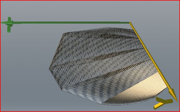 Generatrix on propeller blade trailing edge