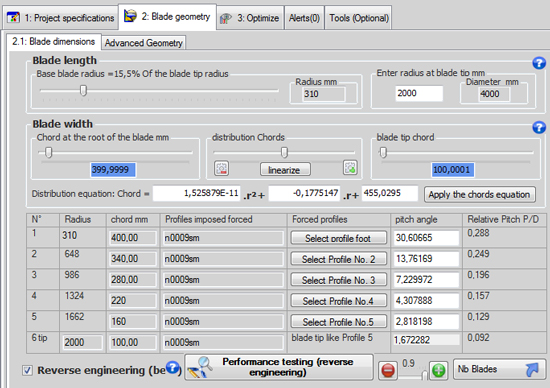 reverse engineering of an existing propeller with Heliciel software