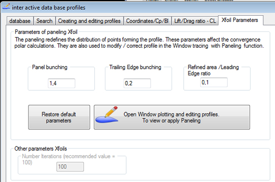 parameters xfoil