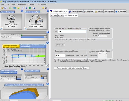 propeller Operating point