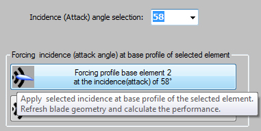 forcing propeller blade profile incidence attack angle