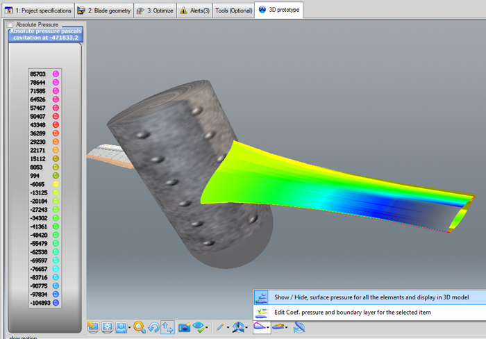 tidal turbine stream pressure on blades