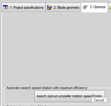 optimum propeller rotational speed