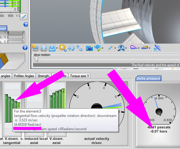 stator tangential pressure and speed