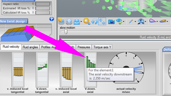 propeller axial speed