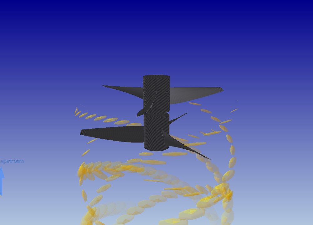 tip vortices of both propellers