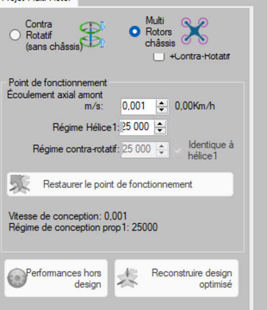 Multi Rotor Project tab