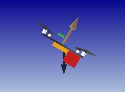 drone at 30 degrees, side view