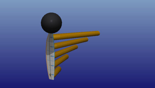 bending moments displayed on the 3D prototype