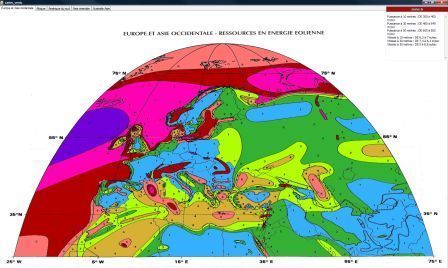 carte vents europe