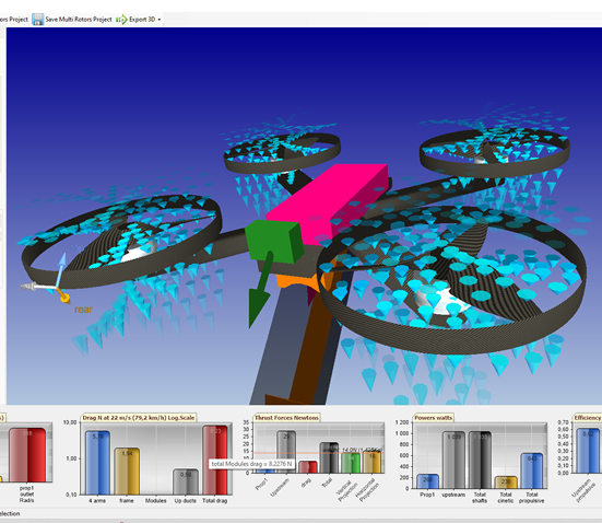 logiciel de conception des helice de drones en fonction de l'angle de vol
