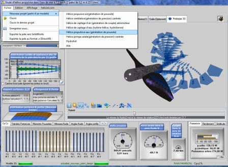 HELICIEL: logiciel de conception d'hélice et d'ailes
