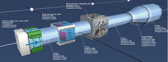 Fan implantation in an air handling duct