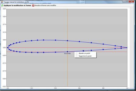 tracage de profil aérodynamique