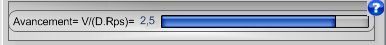 parametre avancement helice
