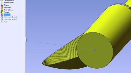 axe de pale helice solidworks