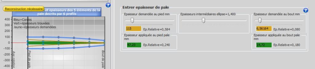 distribution des epaisseur sur la pale