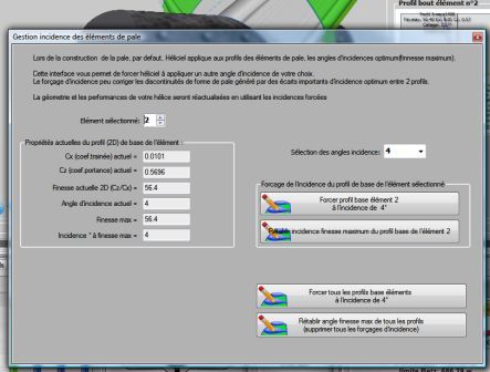 fenetre controle incidence profils