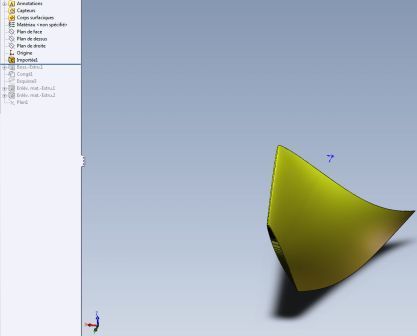 importation pale helice 3D igs dans solidworks