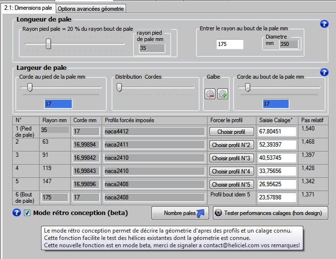 calcul et conception d'une hélice existante