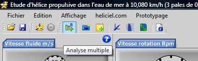 analyse de multiples points de fonctionnement helice