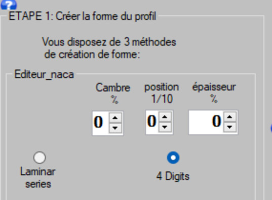editeur NACA 4 chiffres