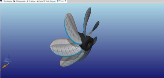pale reconstruite en 3D par la retro-conception