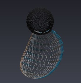 Pale B4-70 isolée en maillage fil de fer dans la vue 3D d'Heliciel