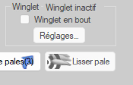 groupe Winglet dans l onglet Dimensions pale